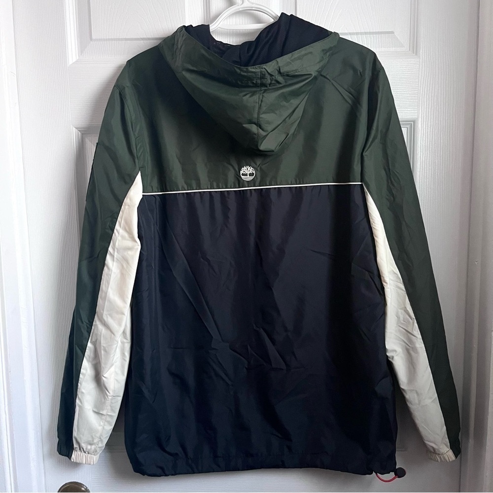 Timberland KURTKA WINDBREAKER FULL ZIP JACKET SMALL MEN GREEN BLACK - Picture 5 of 5